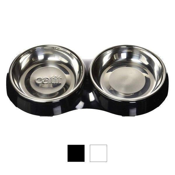 Catit Food Double Stainless Steel Cat Dish -New in Box