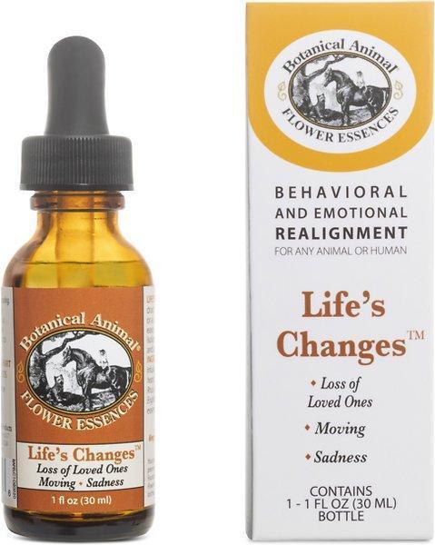 Botanical Animal Flower Essences Life's Changes Calming Pet Supplement, 1-oz bottle -New in Box