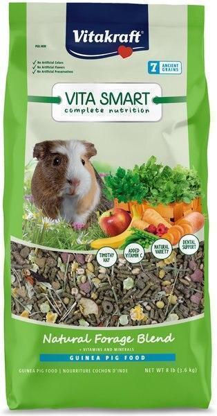 Vitakraft Vita Smart Complete Nutrition Premium Fortified Blend Timothy Hay Guinea Pig Food, 8-lb bag -New in Box