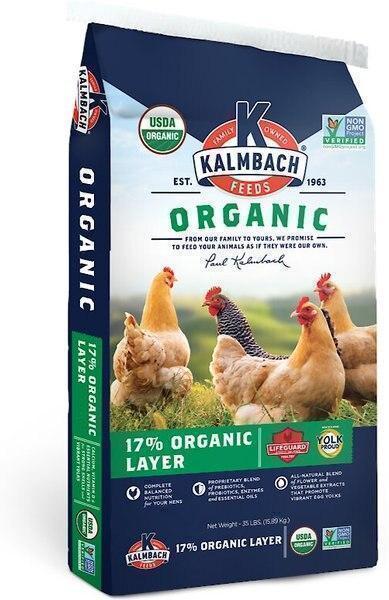 Kalmbach Feeds Organic 17% Layer Crumbles Chicken Feed, 35-lb bag -New in Box