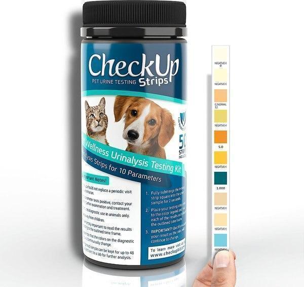 Checkup Pet Wellness Urinalysis Testing Kit Urine Testing for Dogs & Cats, 50 strips -New in Box
