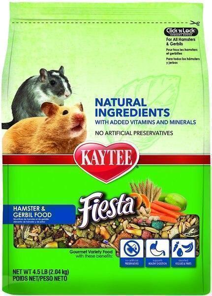 Kaytee Fiesta Natural Hamster & Gerbil Food, 4.5-lb bag -New in Box