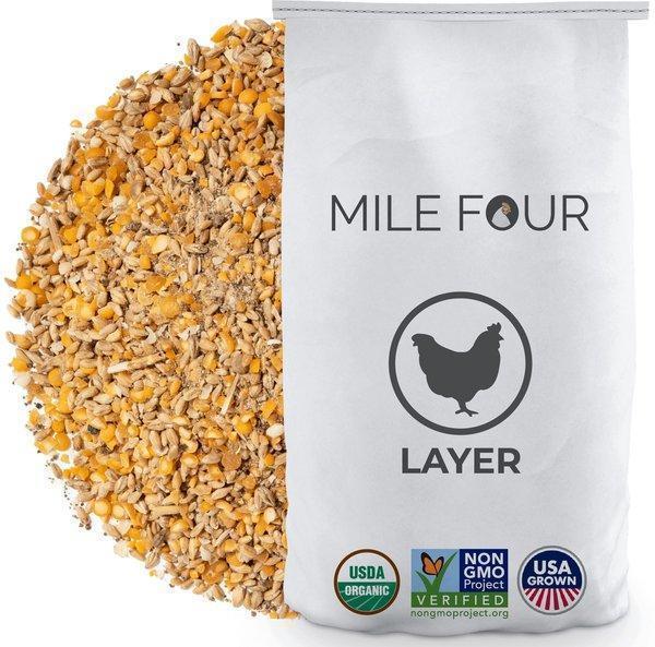 Mile Four 16% Organic Whole Grain Layer Chicken & Duck Feed -New in Box
