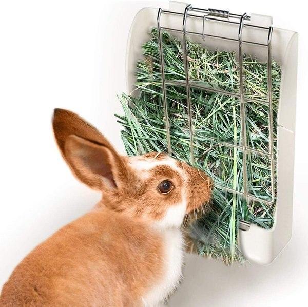 SunGrow Rabbit, Bunny & Guinea Pig Hay Feeder Rack Food Dispenser -New in Box