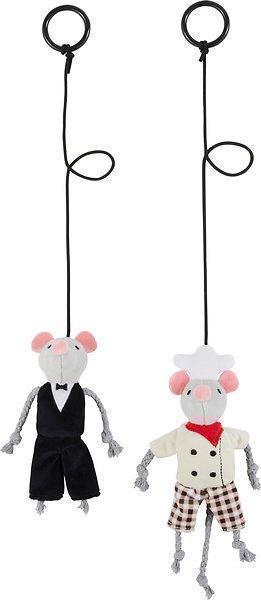 Frisco Brunch Chef & Waiter Bouncy Mouse Cat Toy with Catnip, 2 count -New in Box